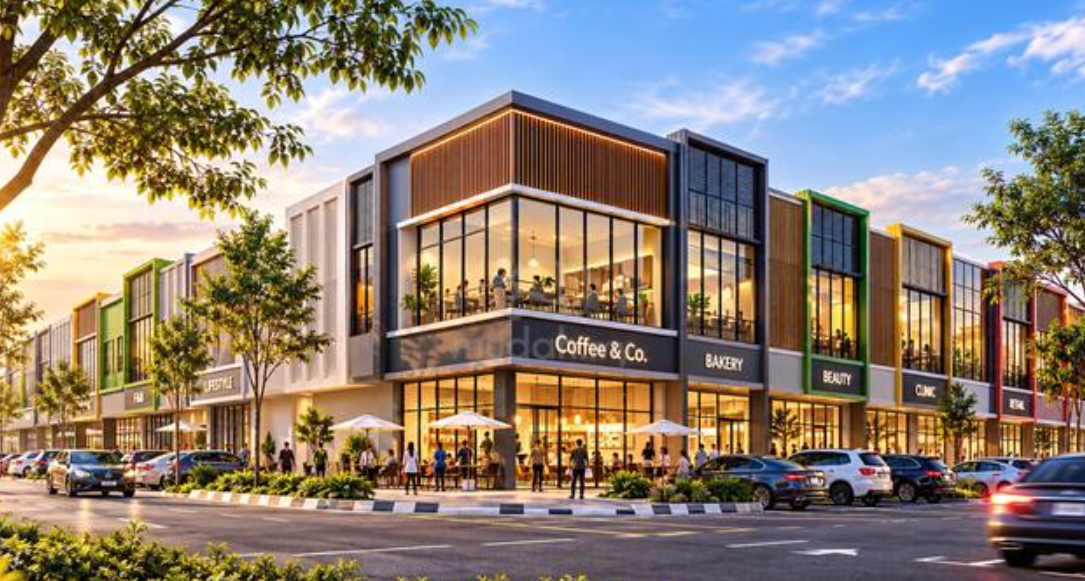 Modern commercial shophouses